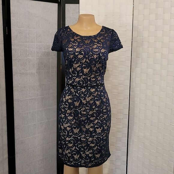 BRAND NEW JACKIE JON LACE SHEATH WOMEN"S DRESS - Picture 2 of 12